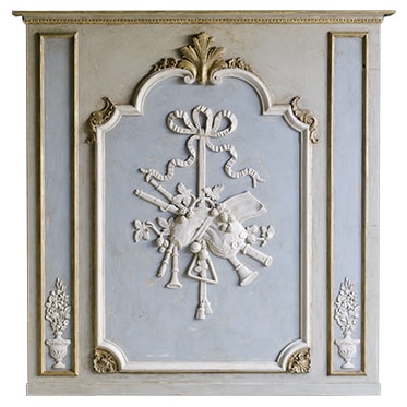REF : B23 LOUIS XV BOISERIE WITH AGPIPES BLUE, BEIGE AND GOLD