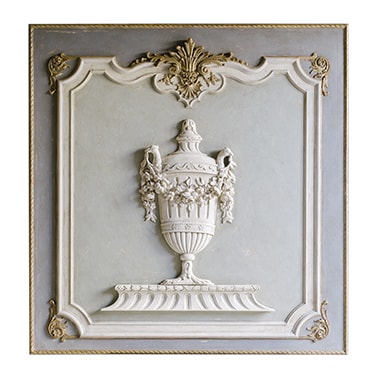 REF : B24 LOUIS XVI BOISERIE WITH URN GREY, SWEET GREEN AND GOLD