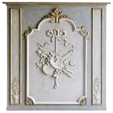 REF : B25 LOUIS XV BOISERIE WITH VIOLIN GREEN GREY AND GOLD