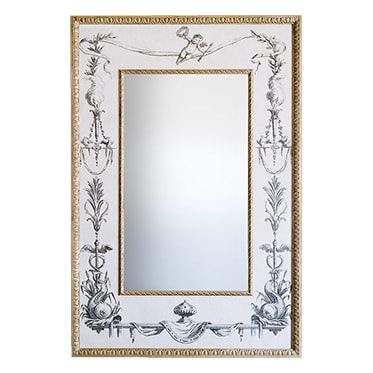 REF : M28 MIRROR WITH FISH ENGRAVING