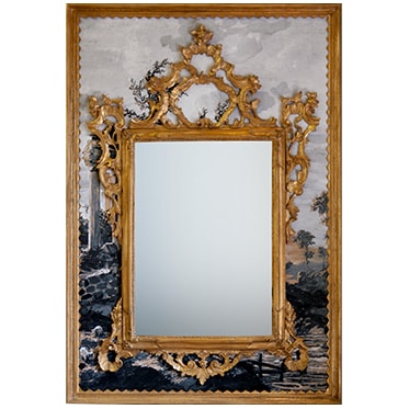 REF : M47 (RUINS) LARGE VENETIAN MIRROR ON RUINS IN THE COUNTRYSIDE