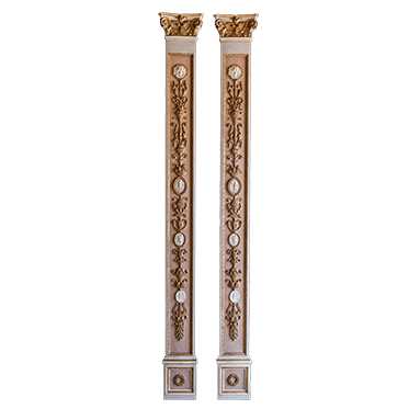 REF : PIL7  RENAISSANCE PILASTER PINK, GREY AND GOLD